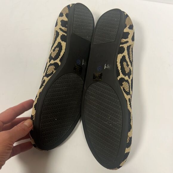 Rothy’s Black and Brown Animal Print Flats with round toe Sz 12 - Picture 6 of 8